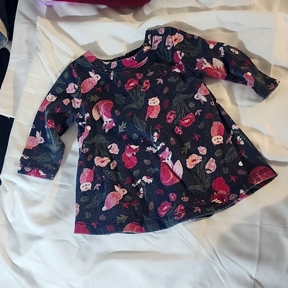 George 0-3 woodland nature fox rabbit shirt